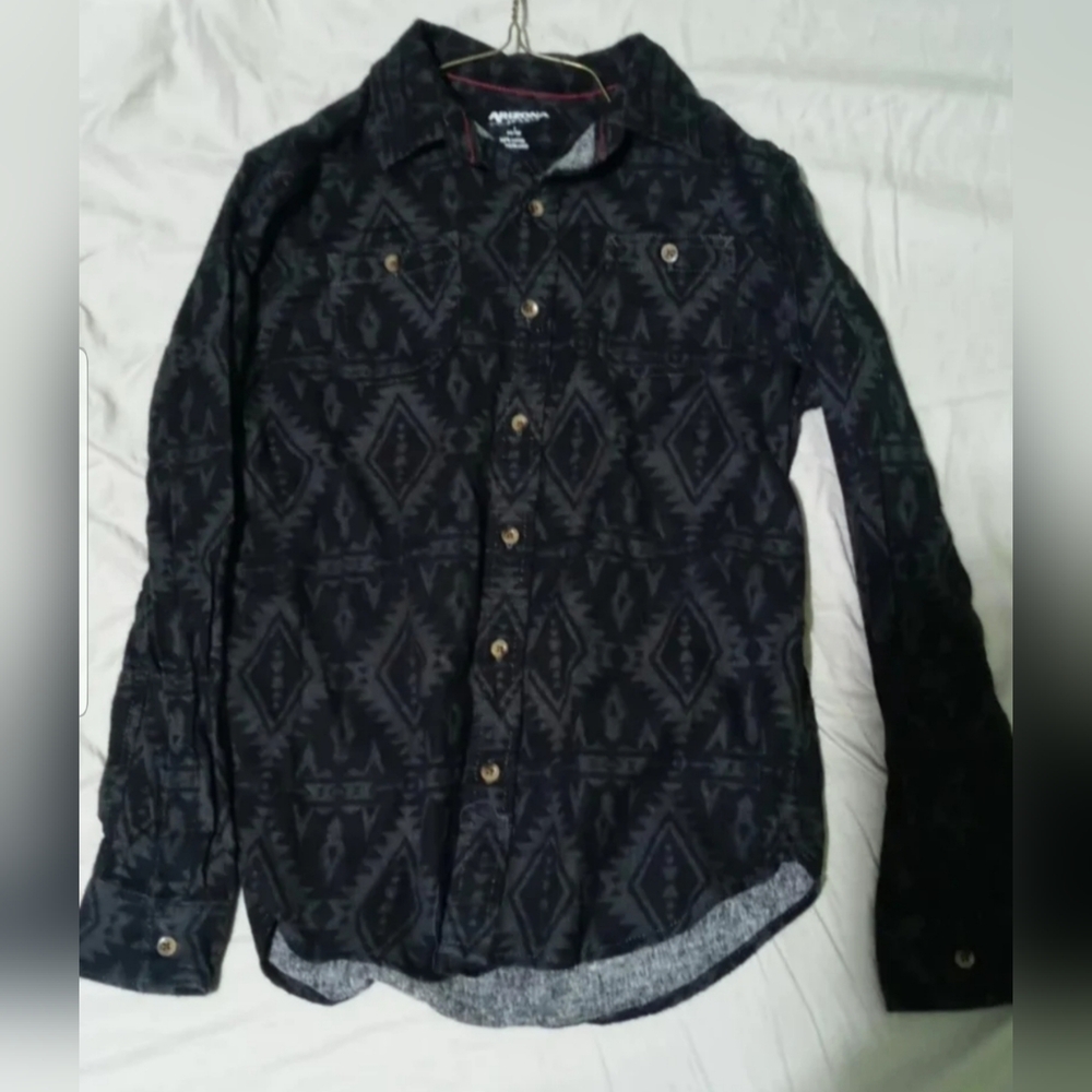 Boy's Arizona The Original Jean Co. Black & Gray Long-Sleeve Shirt Southwestern